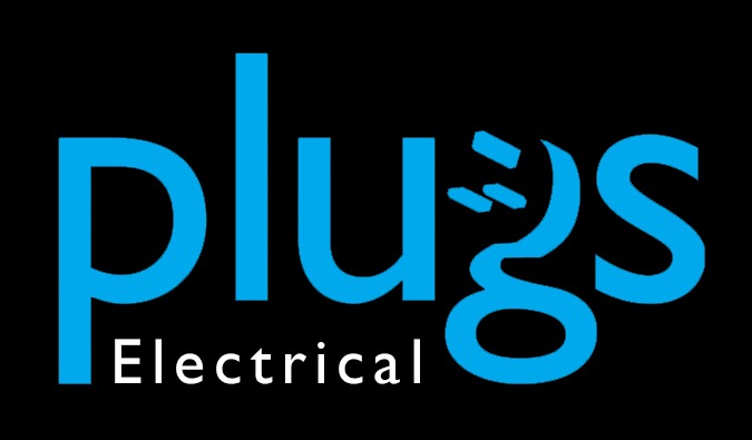 Plugs Electrical Logo Black Background